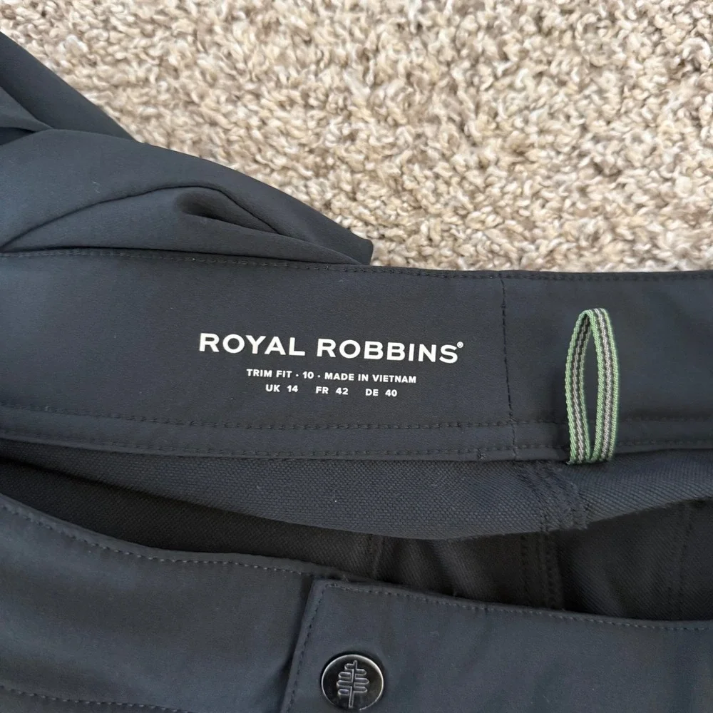 Royal Robbins Alpine Mountain Pro Pants Black Trim Fit Hiking Outdoor Gorpcore